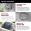 Évier de cuisine encastré à double cuve 50/50 en acier inoxydable calibre 16 Delta Rivet ™