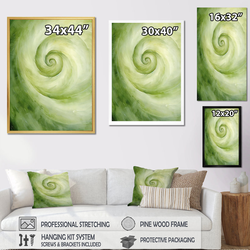 Flovilla - spirales abstraites, art mural, H 32 po x l 16 po x P 1 po, Toile tendue