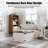 White Farmhouse Coffee Table with Hidden Storage and Hinged Lift Top