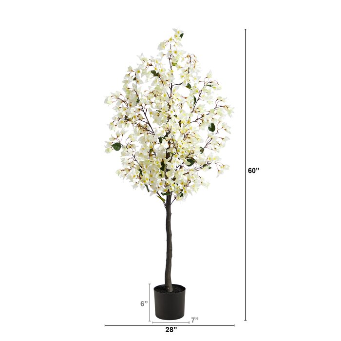 Primrue Faux Flowering Tree in Planter & Reviews | Wayfair