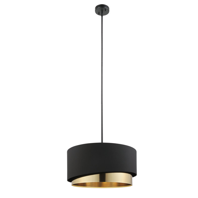 Luminaire suspendu cylindrique à 1 lumière