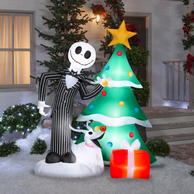 Airblown Christmas Light-Jack et arbre de Noël à décoration zéro-LG Scene-Disney
