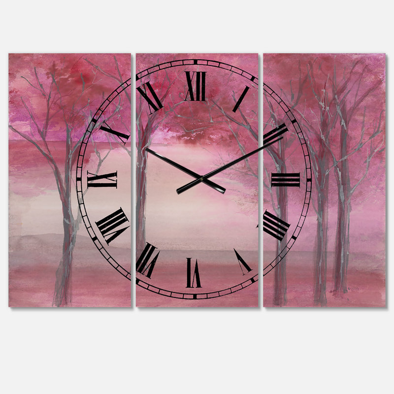 Horloge murale 3 panneaux Swigart
