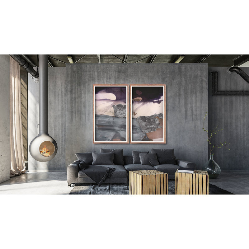 Quartz Diptych White Painting by ZBC House Art