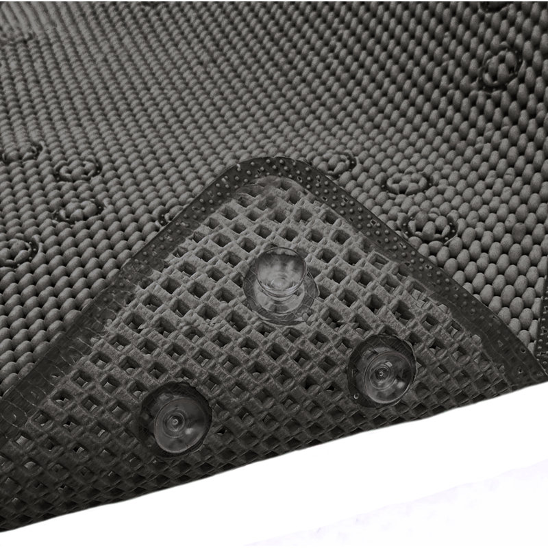 Aalasia Foam Non-Slip Shower Mat, Dark Gray