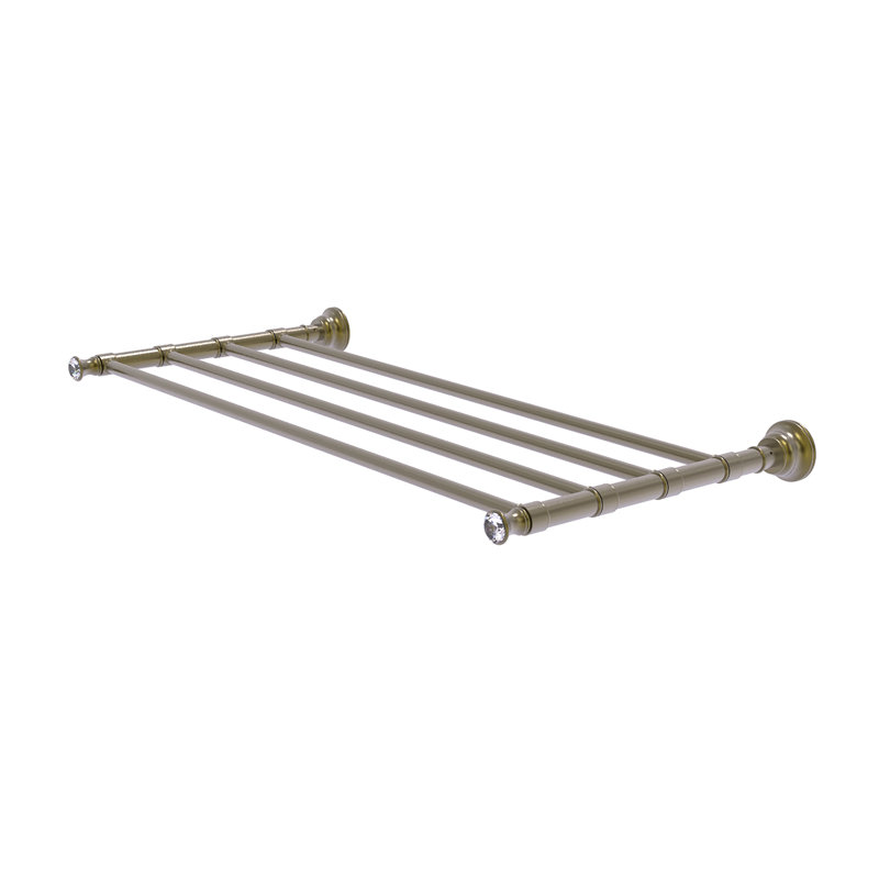 Freyja 3 Towel Rack, Antique Brass, 2" H x 26" W x 12.7" D