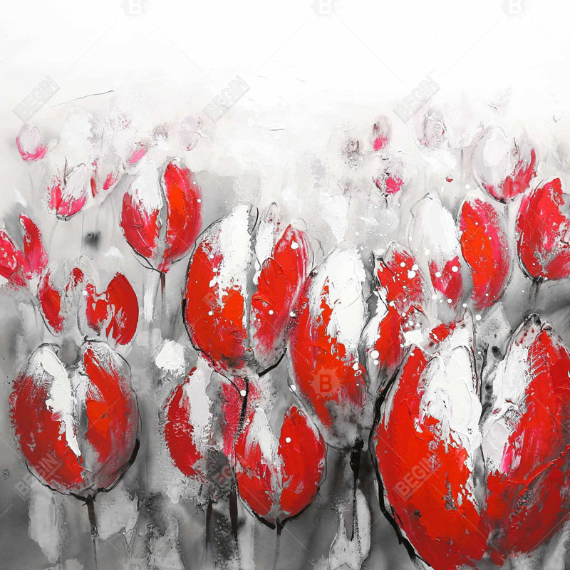 " Abstract Red Tulips "