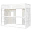 Lit mezzanine blanc avec structure en bois massif pour une expérience nocturne durable et stable - blanc, fabriqué en bois robuste-1859933916-1859933918