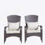 Chaise de patio avec coussins (coussin beige)-225706331