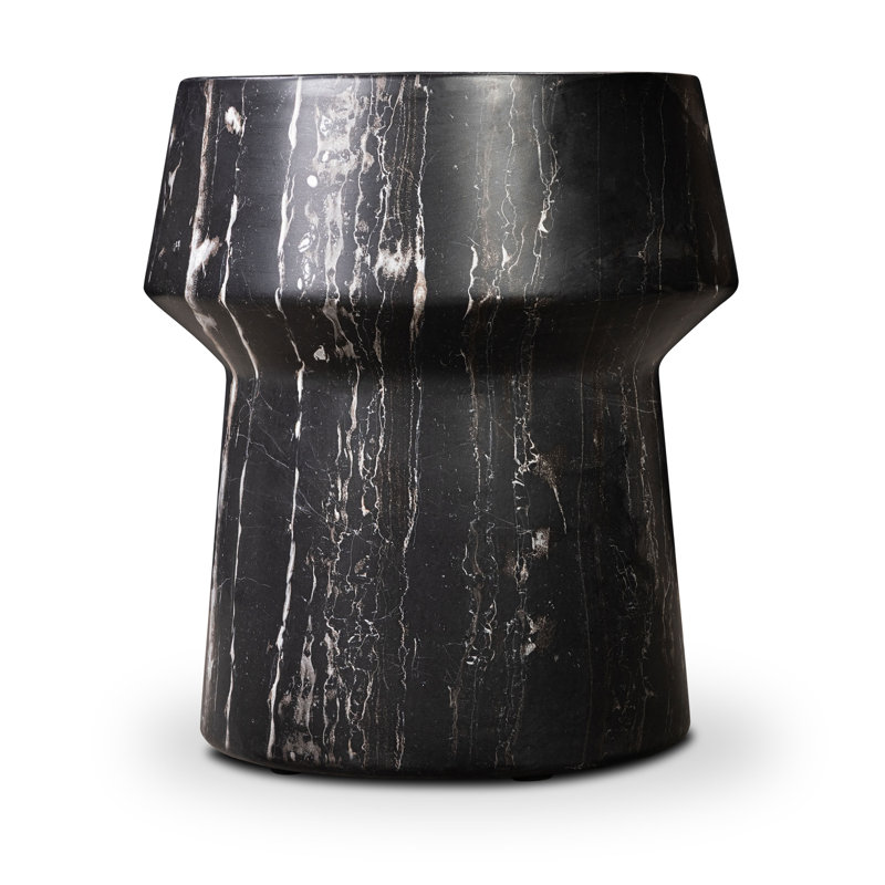 Table d'appoint en béton Zyra, Noir