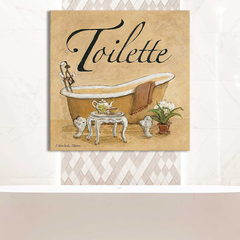 «Spice Toilette (Square)» par Charlene Olson, Toile tendue, H 28 po x l 28 po x P 1,5 po