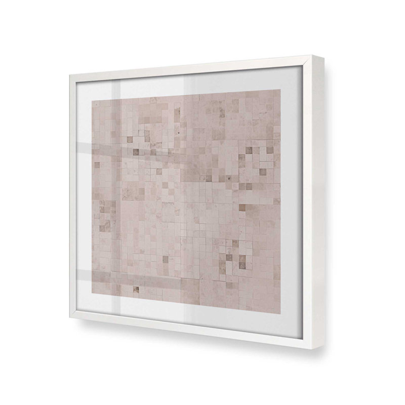 Mosaïque matricielle v1, Cadre blanc opaque, H 20 po x l 20 po x P 1,25 po
