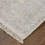 Tapis transitionnel floral et botanique, ivoire / brun clair / bleu Ramey-100851841