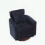 Fauteuil demi-tonneau pivotant en chenille-813798792