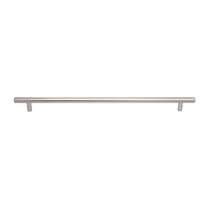 Utopia Alley Carli Pull Handle - Decorative Cabinet Drop Pull Handles For Cabinets And Drawers - Vintage Cabinet Hardware With Hand Finished Brushed Nickel - Metal Drawer Pull Handle, 12.5" Center To Center (Set Of 5)