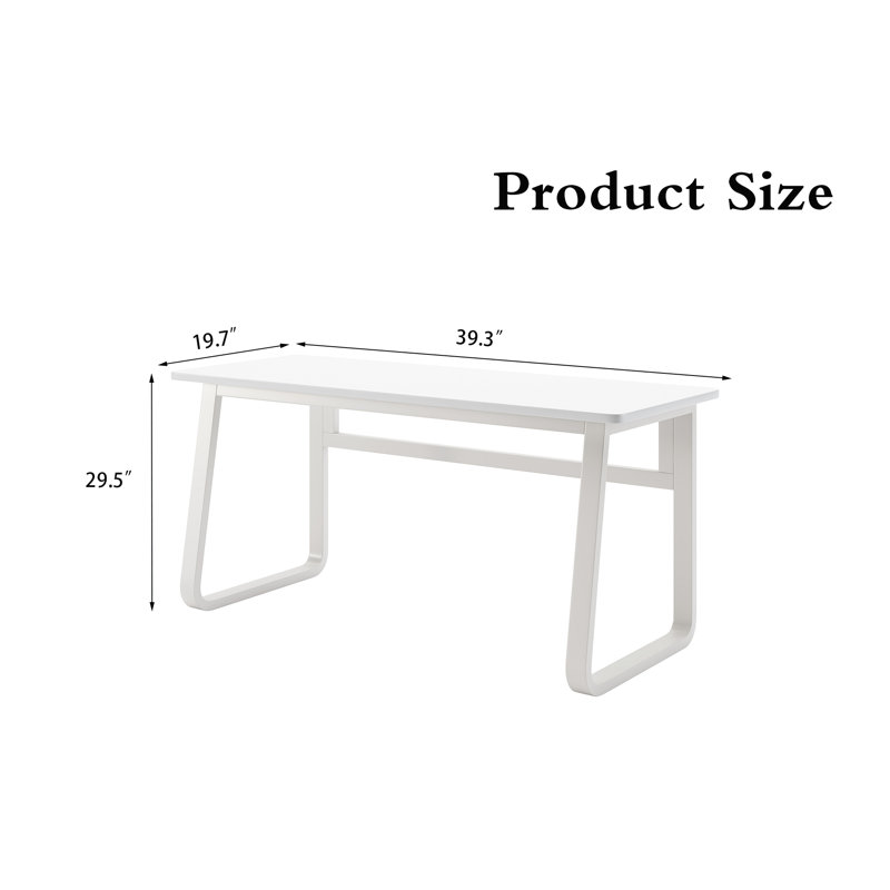 Computer Desk Table, 29.5" H x 39.3" L x 19.7" W
