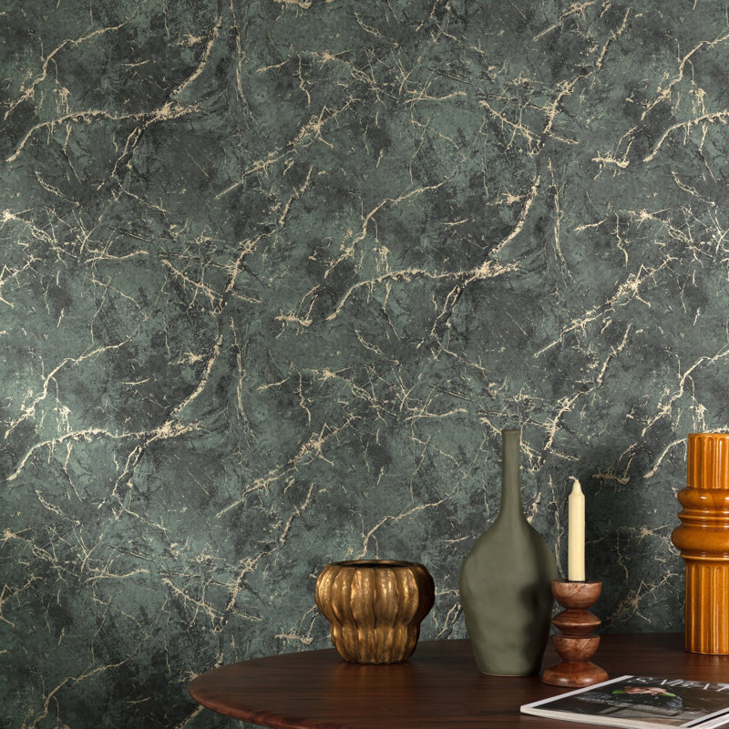 Textured Vibes Collection  Marble Texture Wallpaper Roll, White