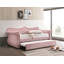 Lit de jour Adkins en lin beige avec lit gigogne (simple)-872570317