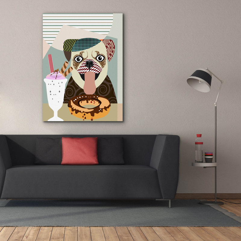 «Pug» par Lanre Adefioyue, H 54 po x l 40 po x P 1,5 po