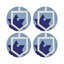 Sous-verres ronds Hanukkah Dreidel