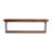 36" Set Of Two Black And Brown Wood And Metal Two Level Accent Shelf