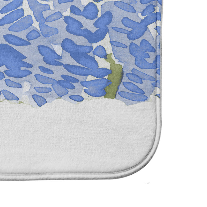 Tapis pour salle de bain Louque, H 18 po x L 30 po, Bleu pâle