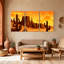 Cactus, paysage désertique, montagnes de cactus, coucher de soleil, réflexions, ensemble de 3 impressions sur toile-1738647131