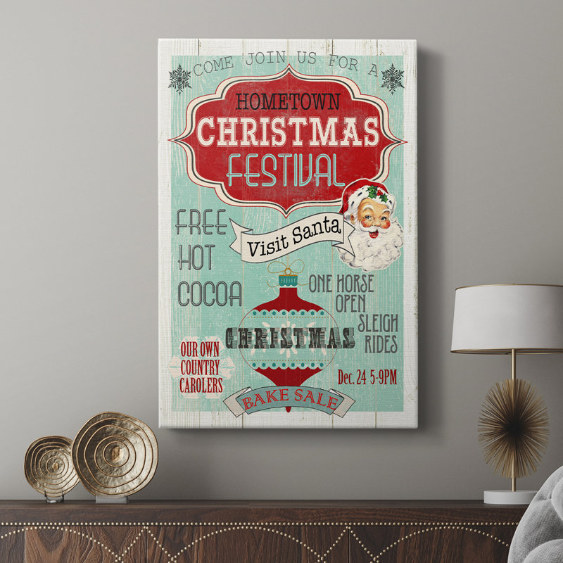 Bright Christmas Festival -Custom Wrapped Gallery Cavas, 18" H x 12" W
