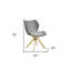 Ensemble de quatre chaises d'appoint en similicuir gris et or-1732056404-1732056410