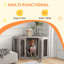 Meuble de cage d'angle pour chien PawHut