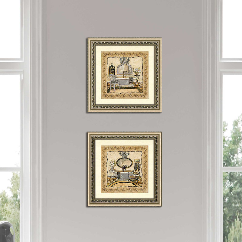 Chandelier Elegance' Print Under Glass