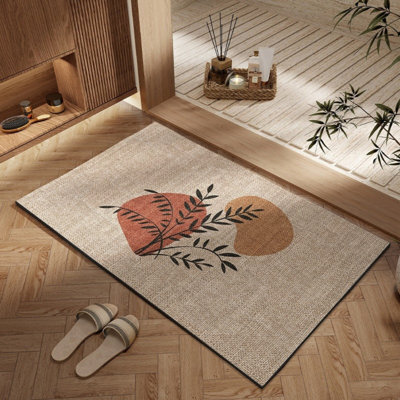 Bathroom Absorbent Mat, Quick-Dry Non-Slip Toilet Rug, Durable Washable Doormat For Bathroom & Washroom