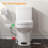 HOROW Nia Compact One-Piece Round Toilet with Dual-Flush System, Space-Saving Floor-Mounted Design, 1.28 GPF-70606292