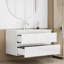 Ensemble de meuble-lavabo avec lavabo, 2 grands tiroirs, système de fermeture en douceur
