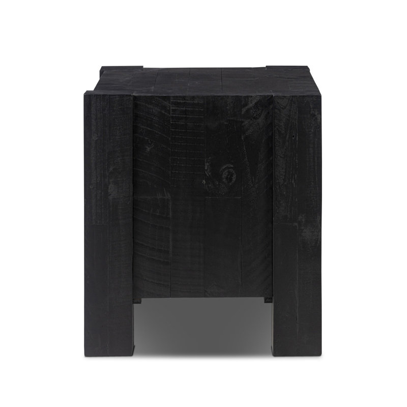 Perot 2 - Drawer Nightstand, Aged Black Pine