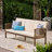 Cosimo Outdoor Sofa Patio Sofa with Cushions Acacia Wood Outdoor Patio Sofa Upholstered Sofa-1818973804