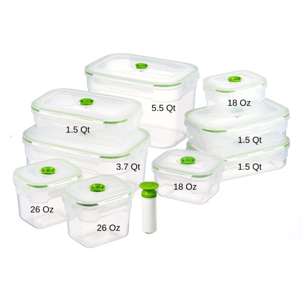 Round Vacuum Container Large Capacity Vacuum Sealer for Foods Fruits  Vegetables Kitchen Food Storage Box with Air Pump 