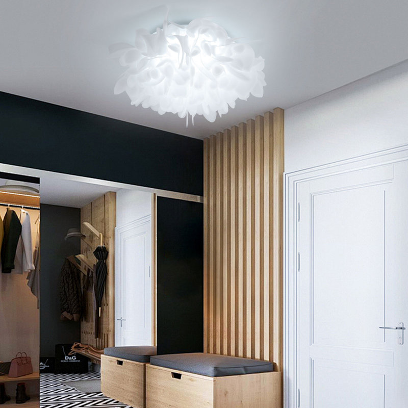 Modern Petal Ceiling Light, 3-Color LED Flush Mount Fixture for Bedroom, Living Room & Dining Room