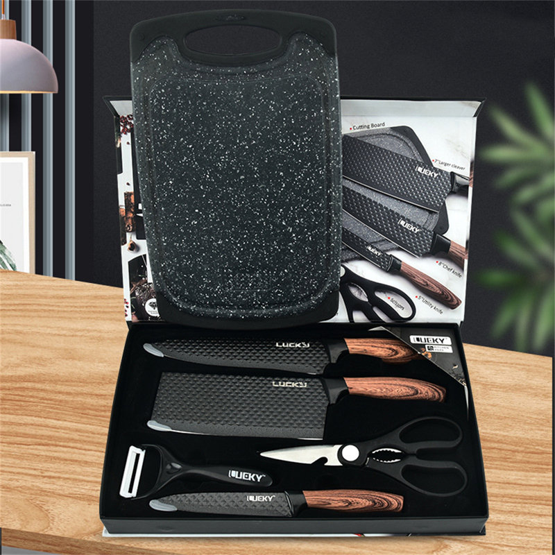 wuyi 6 Piece Stainless Steel Assorted Knife Set