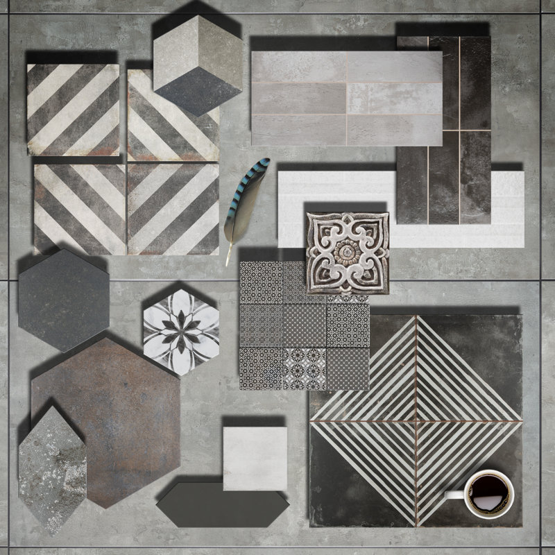 Mandala Decor 7-7/8 In. X 7-7/8 In. Ceramic Wall Tile
