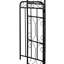 Arche de jardin en métal de 213 cm avec portail, treillis pour plantes grimpantes et décorations de mariage, version noire de qualité
