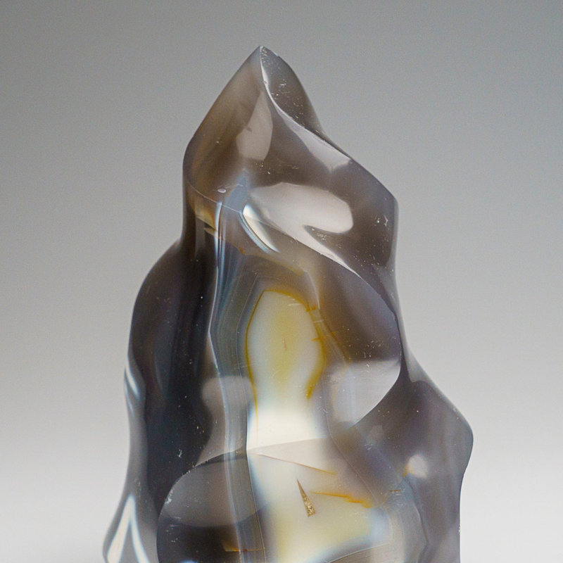Genuine Polished Blue Chalcedony Orca Stone Flame Freeform (1.8 Lbs)