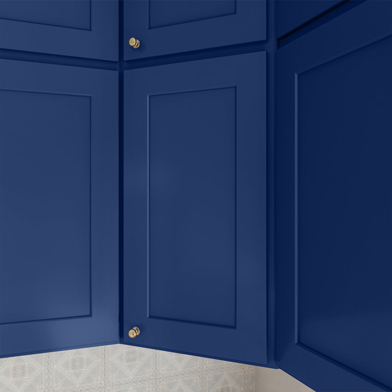 Armoire murale diagonale, Blue Shaker, L 24 po x H 30 po x P 12 po