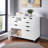 Sutton White Mobile Cabinet with Bins &amp; Drawers Multi-Storage, 26.12" H X 32.01'' W X 15.70'' D-723888275