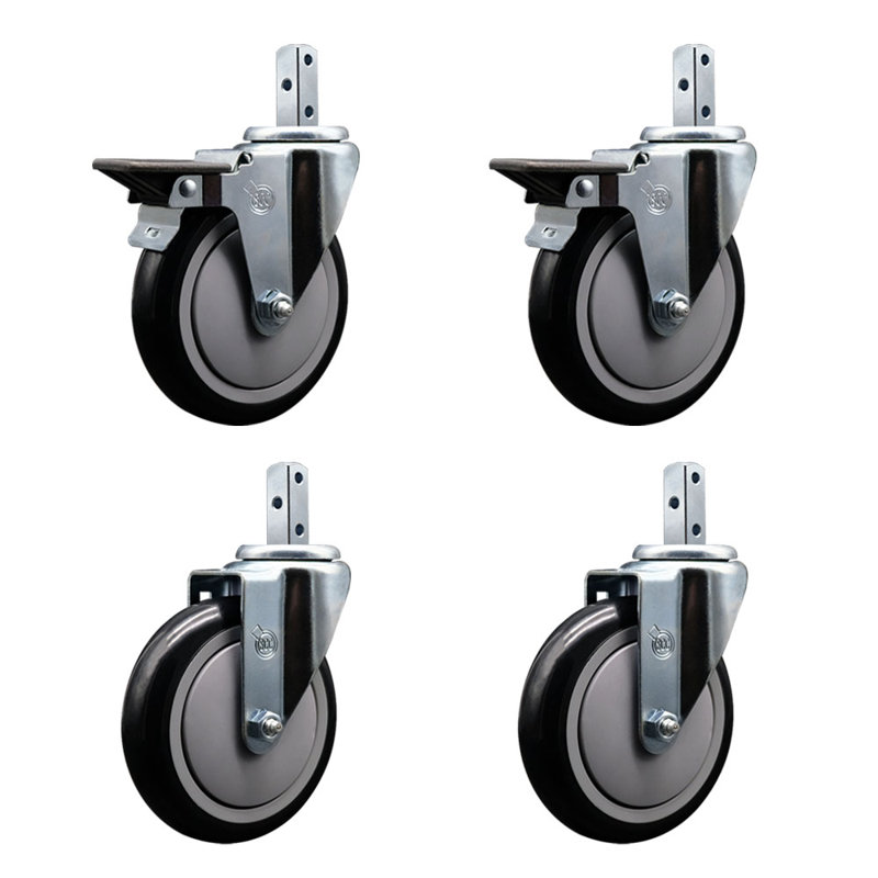 Polyurethane Casters, Black