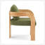 Ensemble de 2 chaises de salle à manger avec dossier coussiné, tissu bouclé, structure en bois massif de couleur naturelle-283535845-283535843