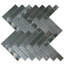 1" x 3" Metal Herringbone Mosaic Wall Tile