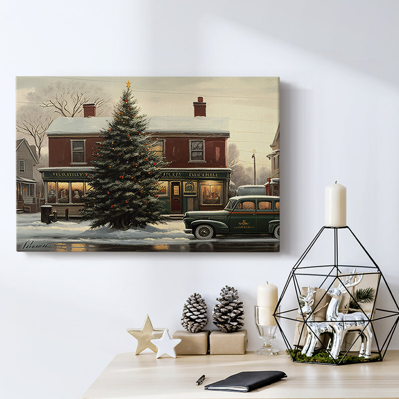 Christmas Holiday Arts - Toile tendue avec châssis, H 12 po x l 18 po