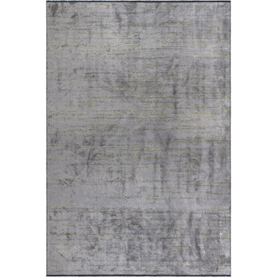 Tapis abstrait gris à tissage plat