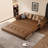 61.42"Brown Retro Eco Leather Sofa Bed-153204142